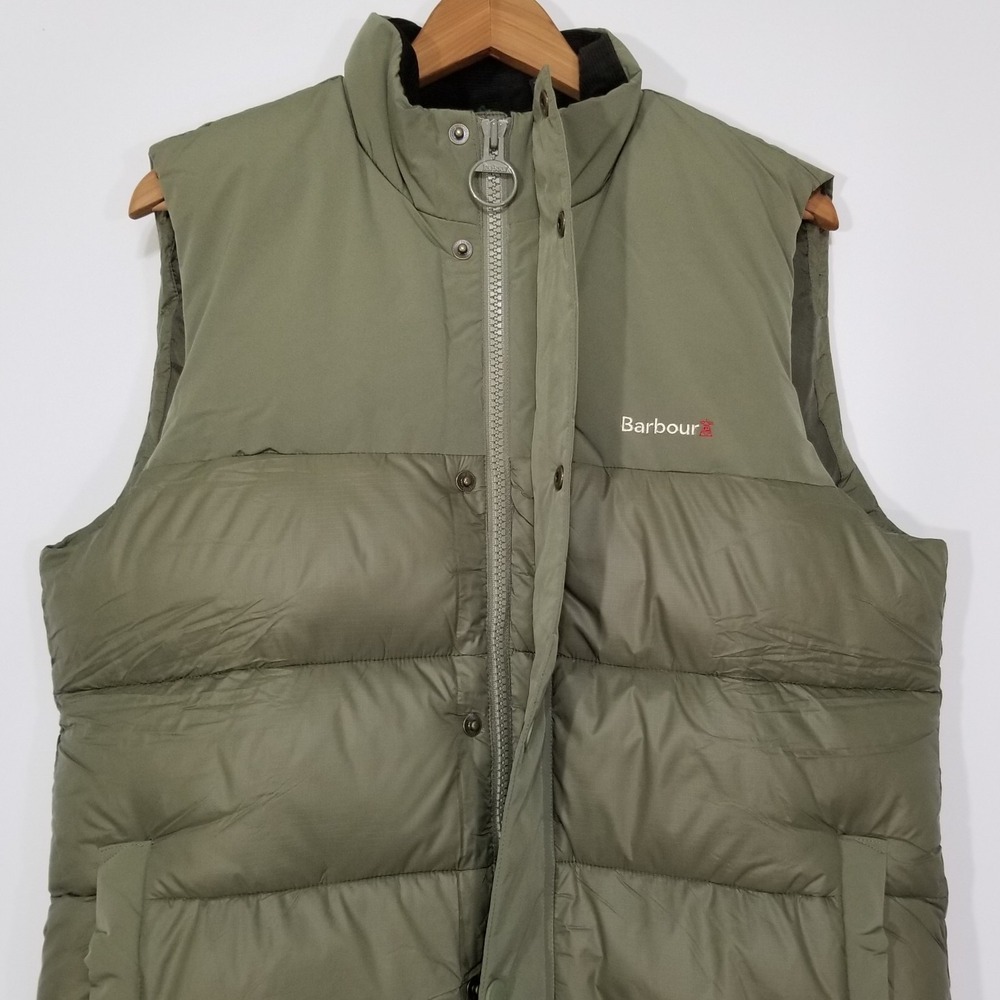 Barbour Grassland Baffle Quilted Gilet Vest Light Moss Green M L $280 - Picture 3 of 16